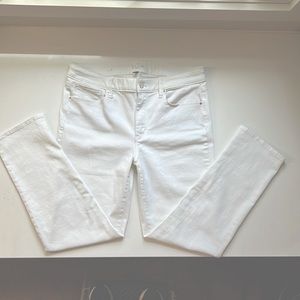 WHITE HOUSE BLACK MARKET WHITE SLIM CROP JEANS SIZE 8